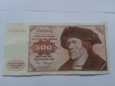 Original 500 Mark 1980 Banknote 500 D-Mark Deutsche Bundesbank