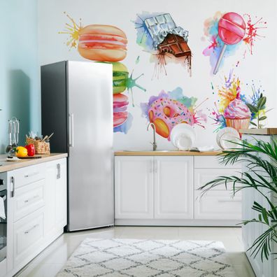 Muralo Selbstklebende Fototapeten XXL Küche Bunte Süßigkeiten 3D 3188