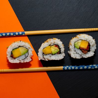 Muralo Selbstklebende Fototapeten XXL Küche Vegetarisches Sushi 3250