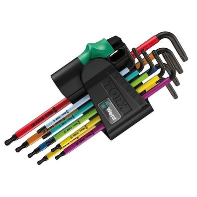 WERA Winkelschlüsselsatz 967 Torx BO, Multicolor 9-tlg., 073599 TX8-TX40