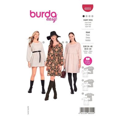 burda style Papierschnittmuster Kleid #6055