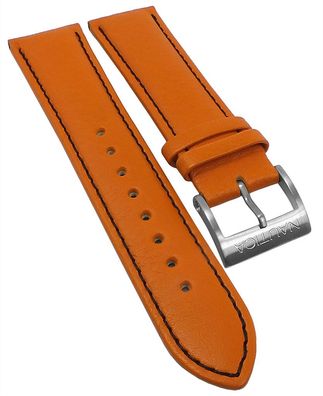 Nautica ? Uhrenarmband 22mm orange Leder gepolstert NA19607G