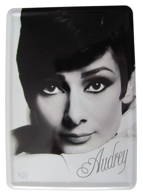 Audrey Hepburn - Blechschild 10 x 14 cm
