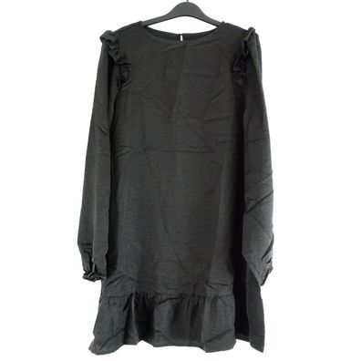 NA-KD Minikleid mit Volandetails Damen schwarz, Gr. EU 36, Kleid