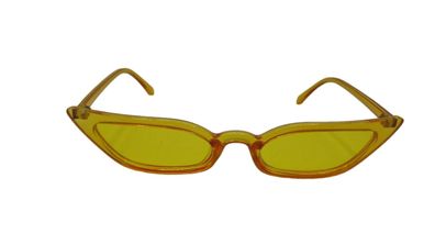 Modebrille Brille Gelb Damen Dekobrille