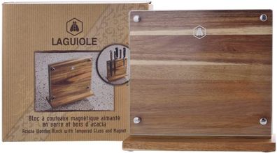 Laguiole - Messerblock - Empty Wooden & Glass Block