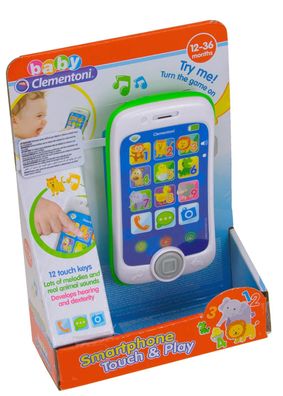 clementoni Baby Smartphone Fun Touch &amp; Play Babyspielzeug Spieltelefon 12M-36M