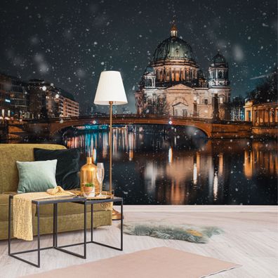 Muralo Selbstklebende Fototapeten XXL Berlin Kathedrale Winter 2627