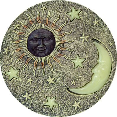 Trittstein, leuchtet im Dunkeln, Polyresin, 3 Motive Mond