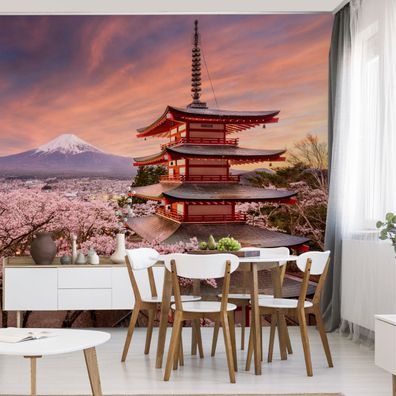 Muralo Selbstklebende Fototapeten XXL Wohnzimmer Heiteres Japan Fuji 2747