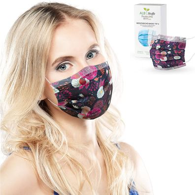 ALB Stoffe® ProtectMe GARDEN, 20x medizinische OP-Masken, CE-zertifiziert, Made in DE