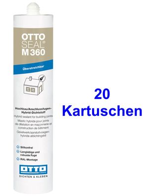 Ottoseal® M360 20 x 310 ml Hybrid-Dichtstoff für Hochbau/ Anschlussfugen Innen Außen