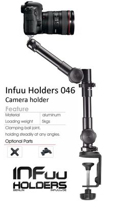 Halterung Kamera Tisch Camcorder Tischklemme Fotostativ Metall Infuu Holders 046
