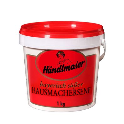 Händlmaiers Hausmachersenf süß im Eimer Glutenfrei 1Kg 6er Pack