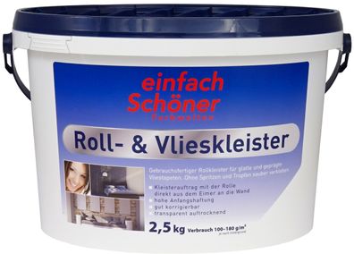 Einfach Schöner Rollkleister Vlies Kleister 2,5Kg Vliestapeten Tapetenkleister