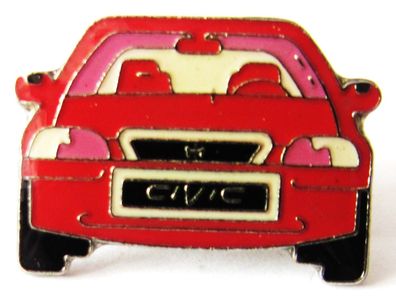 Honda Civic - Rotes Auto - Pkw - Pin 20 x 15 mm