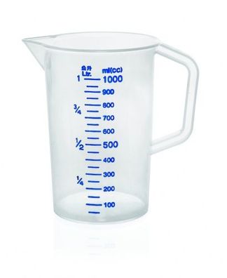 Messbecher, Kunststoff, 0,5 - 5,0 Liter wählbar, 100 ml Skalierung