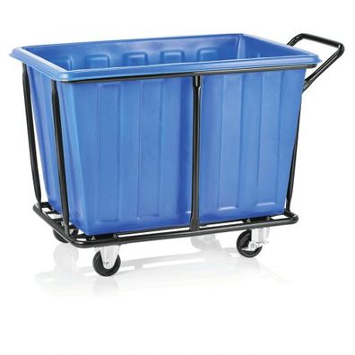 Wäschewagen/ Wäschesammelwagen, Stahl, pulverbeschichtet, Wanne aus Kunststoff, 1