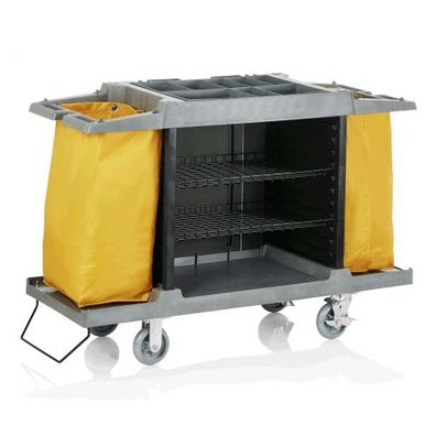 Zimmerservicewagen / Wäschewagen, Kunststoff, 2 Behälter, 150x54x100 cm