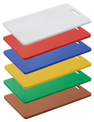 HACCP Schneidbrett, Kunststoff, 40x25x1,2 cm, Farben wählbar, mit Griff