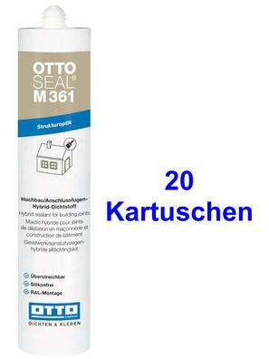 Ottoseal® M361 20 x 310 ml Struktur-Hybrid-Dichtstoff für Hochbau/ Anschlussfugen