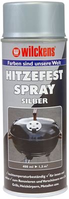 Wilckens Hitzefest 800°C Spray 400ml silber Lackspray Ofen Kamin Sprühlack Lack