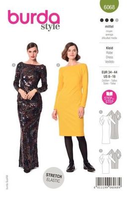 burda style Papierschnittmuster Kleid #6068