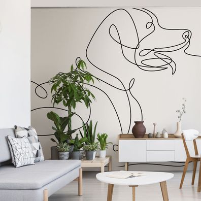 Muralo Selbstklebende Fototapeten XXL Abstrakter Hund Tierchen 3307