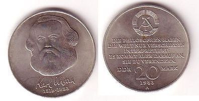 DDR Gedenk Münze 20 Mark Karl Marx 1983 (110880)