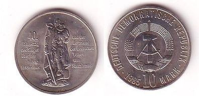 DDR Gedenk Münze 10 Mark 40. Jahre Kriegsende 1985 (111189)