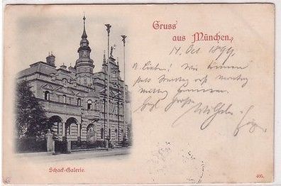 66890 Ak Gruß aus München Schack Galerie 1899