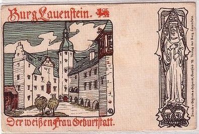 66887 Ak Burg Lauenstein Der weißen Frau Geburtstatt um 1900