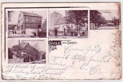 67595 Mehrbild Ak Gruss aus Emden Gasthof, Lindenallee usw. 1901