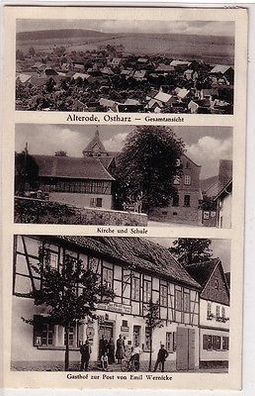 67708 Mehrbild Ak Alterode Ostharz Gasthof zur Post usw. 1938