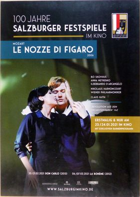 Le Nozze di Figaro - 100 J. Salzburger Festspiele - Original Kino-Plakat A1 - Poster