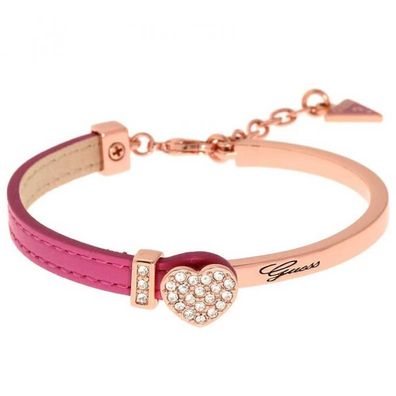 Guess Armband UBS91311 Rosa Gold Leder Damen Schmuck