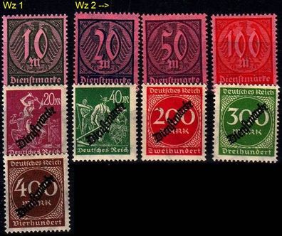 Germany REICH Dienst [Lot] 01 ( * */ mnh )