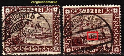 Germany Saar [1922] MiNr 0087 PF III ( O/ used ) Plattenfehler