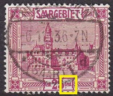 Germany Saar [1922] MiNr 0089 PF I ( O/ used ) Plattenfehler