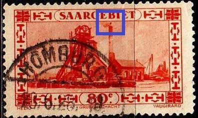 Germany Saar [1926] MiNr 0116 PF II ( O/ used ) Plattenfehler