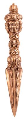 Phurba Kupfer 17,5 cm Dämonendolch Ritualgegenstand Buddhismus Schamanismus