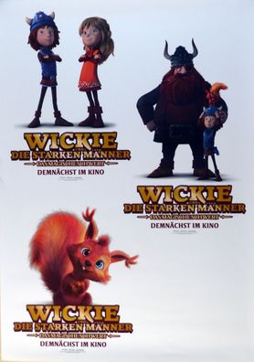 Wickie und die starken Männer - Original Satz Fensteraufkleber - Filmposter