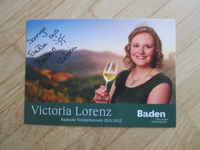 Badische Weinprinzessin 2021/2022 Victoria Lorenz - handsigniertes Autogramm!!!