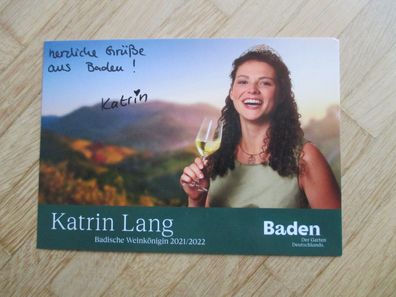 Badische Weinkönigin 2021/2022 Katrin Lang - handsigniertes Autogramm!!!