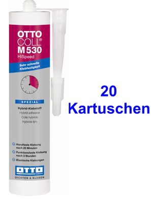 Ottocoll® M530 20 x 310 ml HiSpeed Hybrid-Klebstoff Handfeste Klebung nach 20 Min.