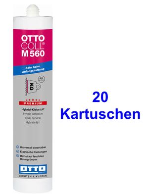 Ottocoll® M560 20 x 310 ml universelle Hybrid-Klebstoff extrem hoher Anfangshaftung
