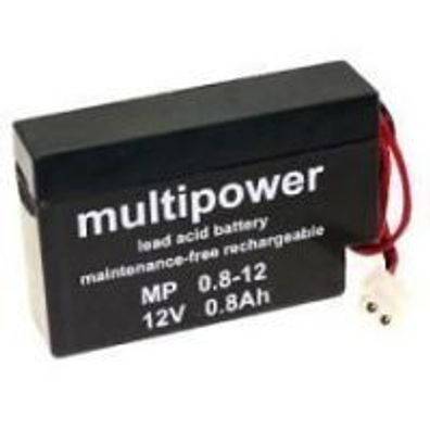Multipower - MP08-12 - 12 Volt 0,8 Ah mit AMP-Buchse