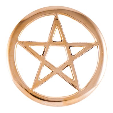 Pentagramm Messing &oslash; 8 cm Kraftsymbol Schutzsymbol Magie Feng-Shui