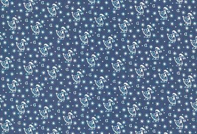 Westfalenstoffe Klassisch 0,5m Sterntaler dunkelblau Kinderstoffe Patchwork