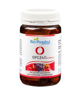 BioProphyl OPC240 plus Acerola | Traubenkernextrakt hochdosiert | 60 Kapseln